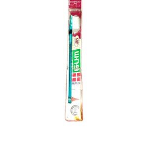 Vtg Butler Toothbrush‎ w/ Dome trim 409 Aqua Clear Turquoise Suave prop